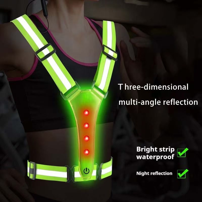 Reflective Jacket Running - LED Running Vest Reflective Glowing Reflector
