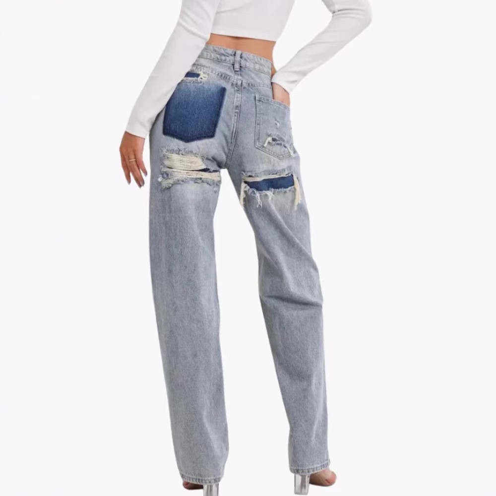 Women's Mid Waist Loose Fit Di - đánh giá và giá Distressed Jean Rip