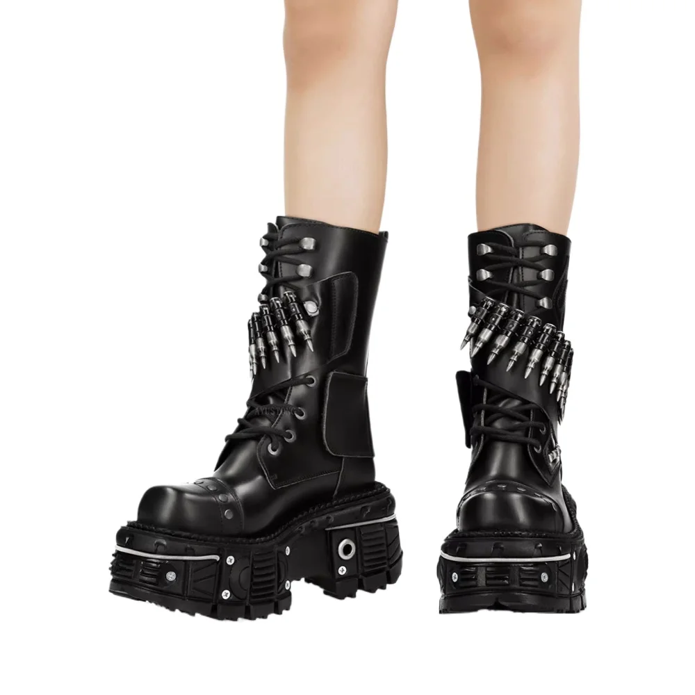 Fashion New Thick Sole Rivet B - đánh giá và giá Street Fashion Goth