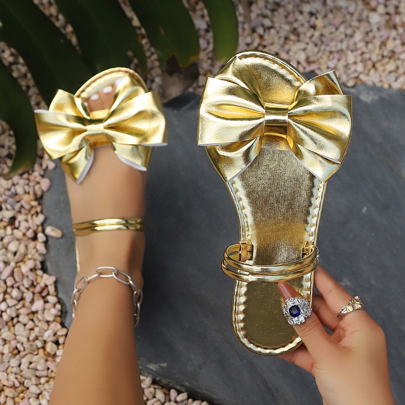 Golden Women Flat Slippers New - đánh giá và giá Street Fashion Luxury