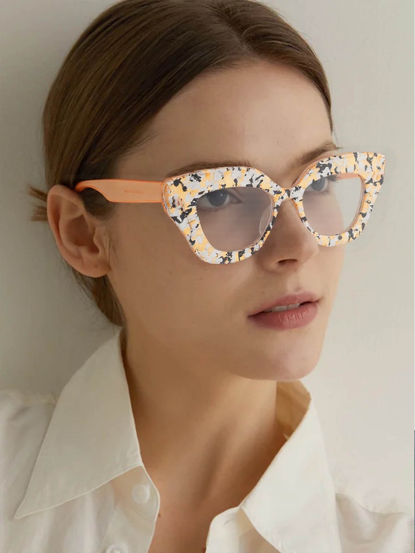 Large Frame Cat-Eye Floral Gla - đánh giá và giá Street Fashion Runway