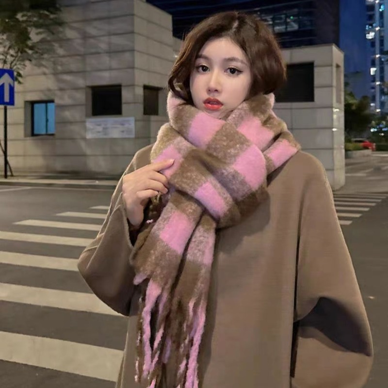 Korean Plaid Scarves Women Kee - đánh giá và giá Street Fashion Korean