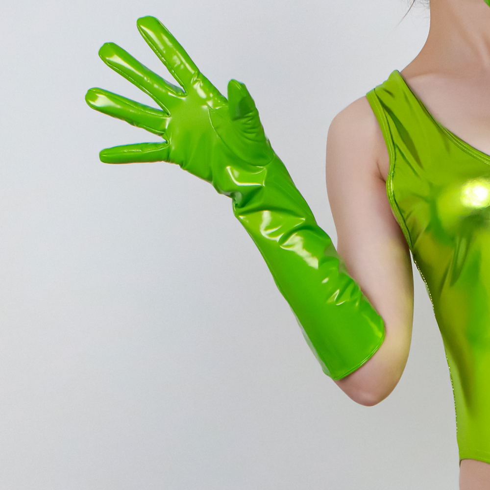 40cm Long Patent Leather Glove - đánh giá và giá Street Fashion Runway