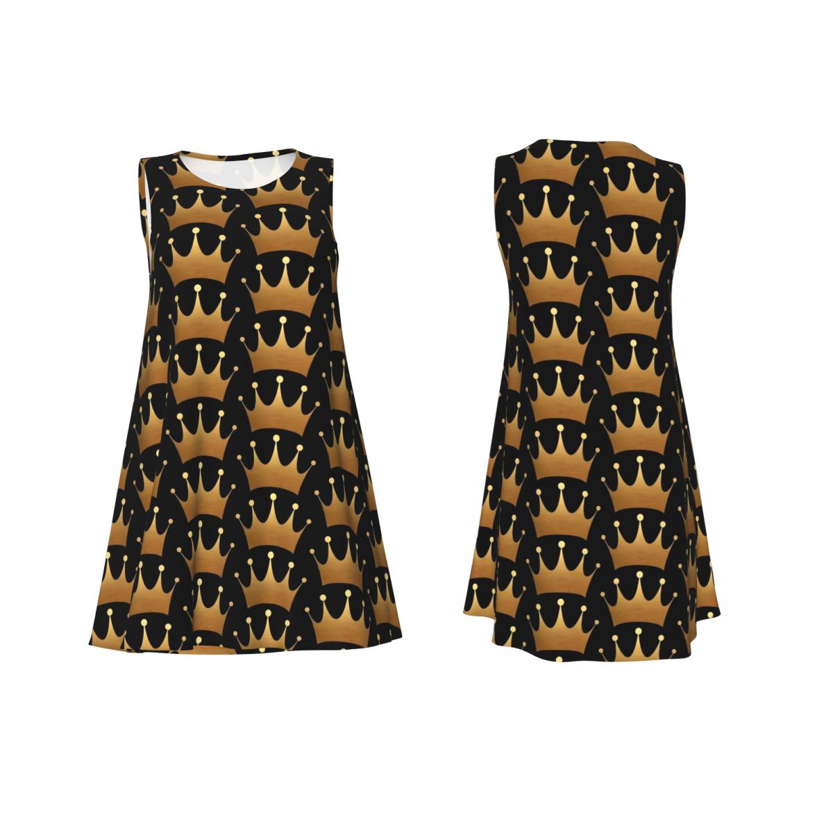 Queen Print Dress Gold Crown P - đánh giá và giá Queen Street Fashion