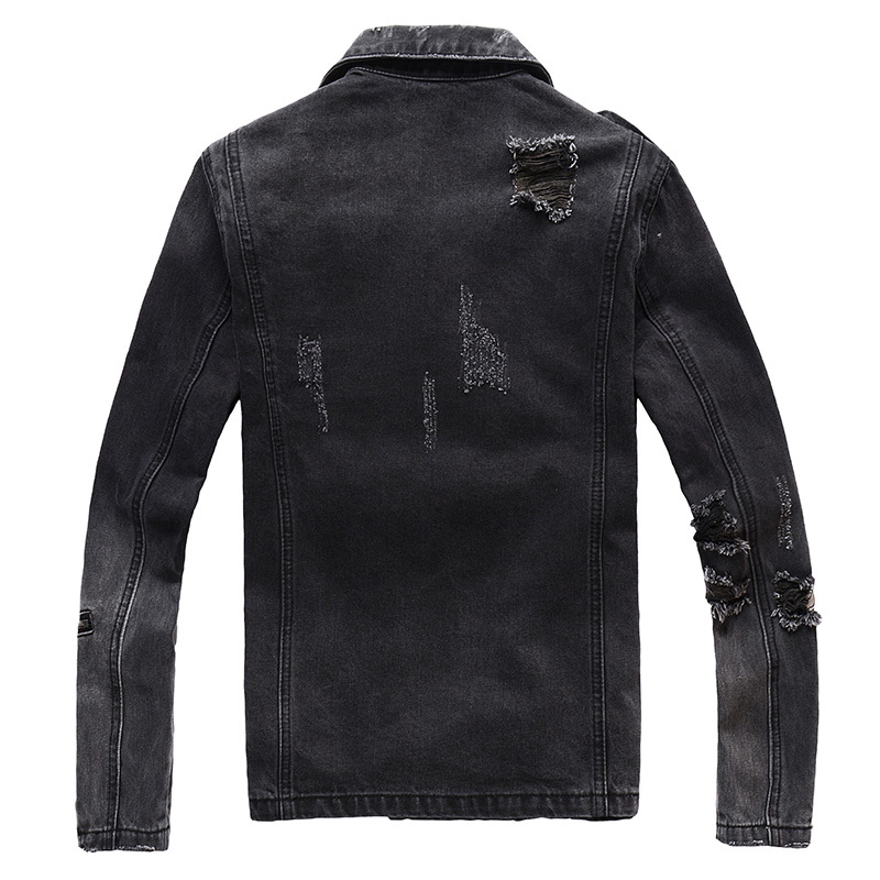 Sokotoo Nam Dây Kéo Đen Denim  - đánh giá và giá Distressed Jean Rip
