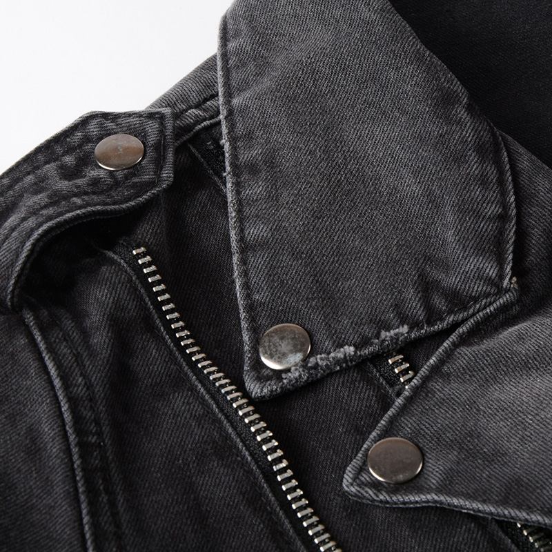 Sokotoo Nam Dây Kéo Đen Denim  - đánh giá và giá Distressed Jean Rip
